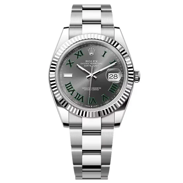 Rolex Datejust Rhodium Dial 126334 “Wimbledon” Flutted/Oyster 41 mm