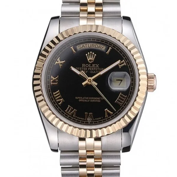 Superclone Rolex Day-Date Black Dial SRL78 36 mm