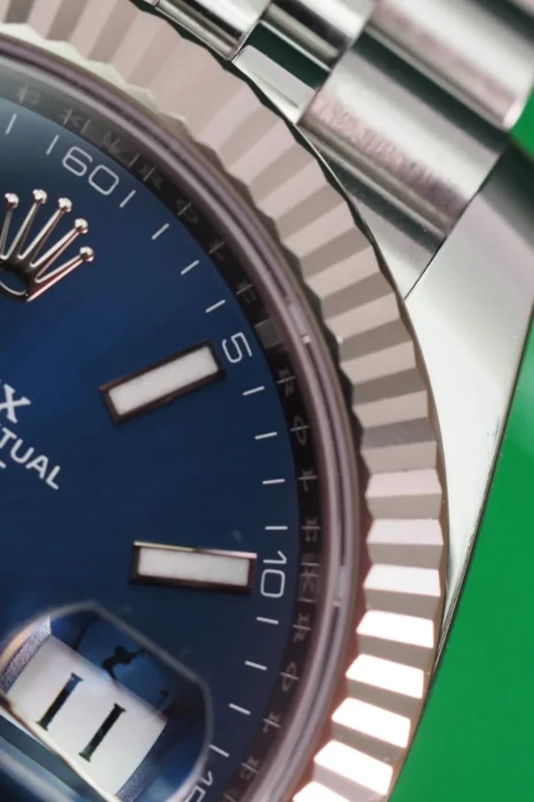 Alternative view of Replica Rolex Datejust Blue Dial 126334 Jubilee 41 mm