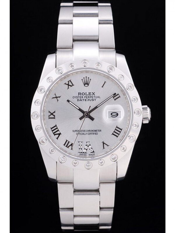 Alternative view of Replica Rolex Datejust Silver Dial 7468 36 mm