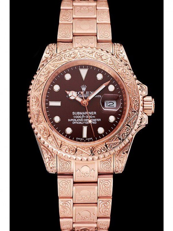 Alternative view of Superclone Rolex Submariner Brown Dial 1454087