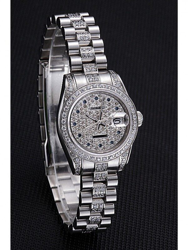 Alternative view of Superclone Rolex Datejust Silver Dial 622021 26 mm