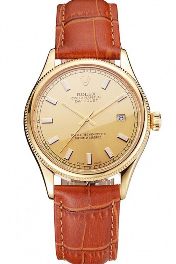 Superclone Rolex Datejust Gold Dial REP016818 38 mm