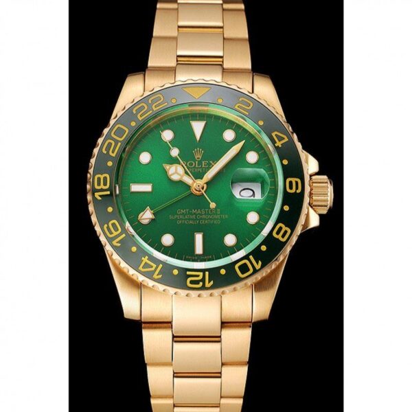 Alternative view of Superclone Rolex GMT-Master II Green Dial 116718LN